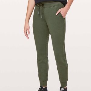 lululemon green warm down jogger ii